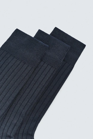 Набор из трех пар носков в рубчик