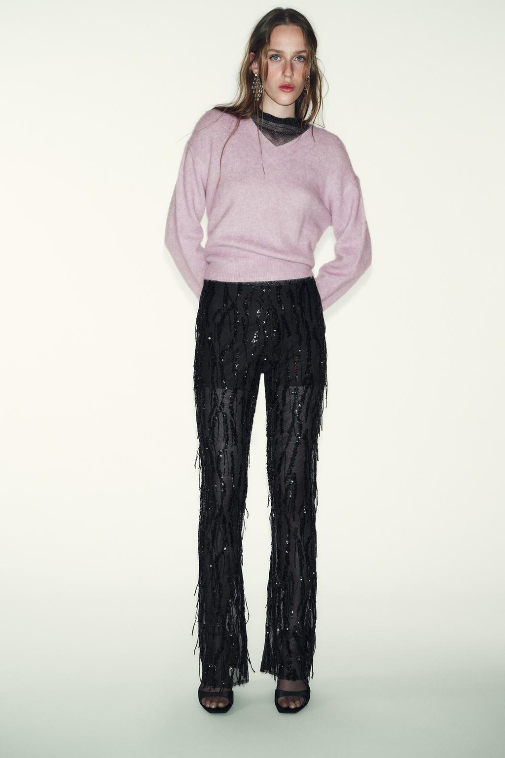 РАСКЛЕШЕННЫЕ ЛЕГИНСЫ С ПАЙЕТКАМИ