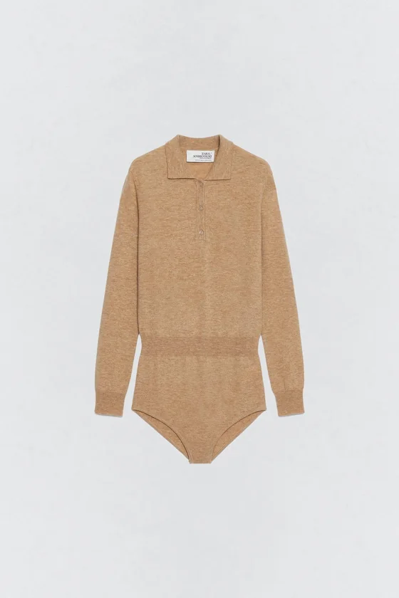 Водолазка-боди из шерсти Zara «Soshiotsuki»