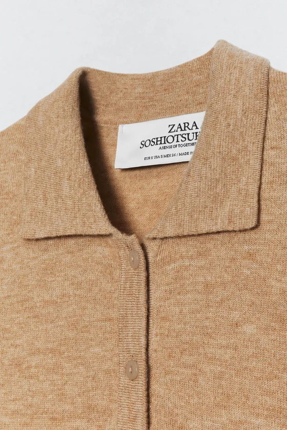 Водолазка-боди из шерсти Zara «Soshiotsuki»