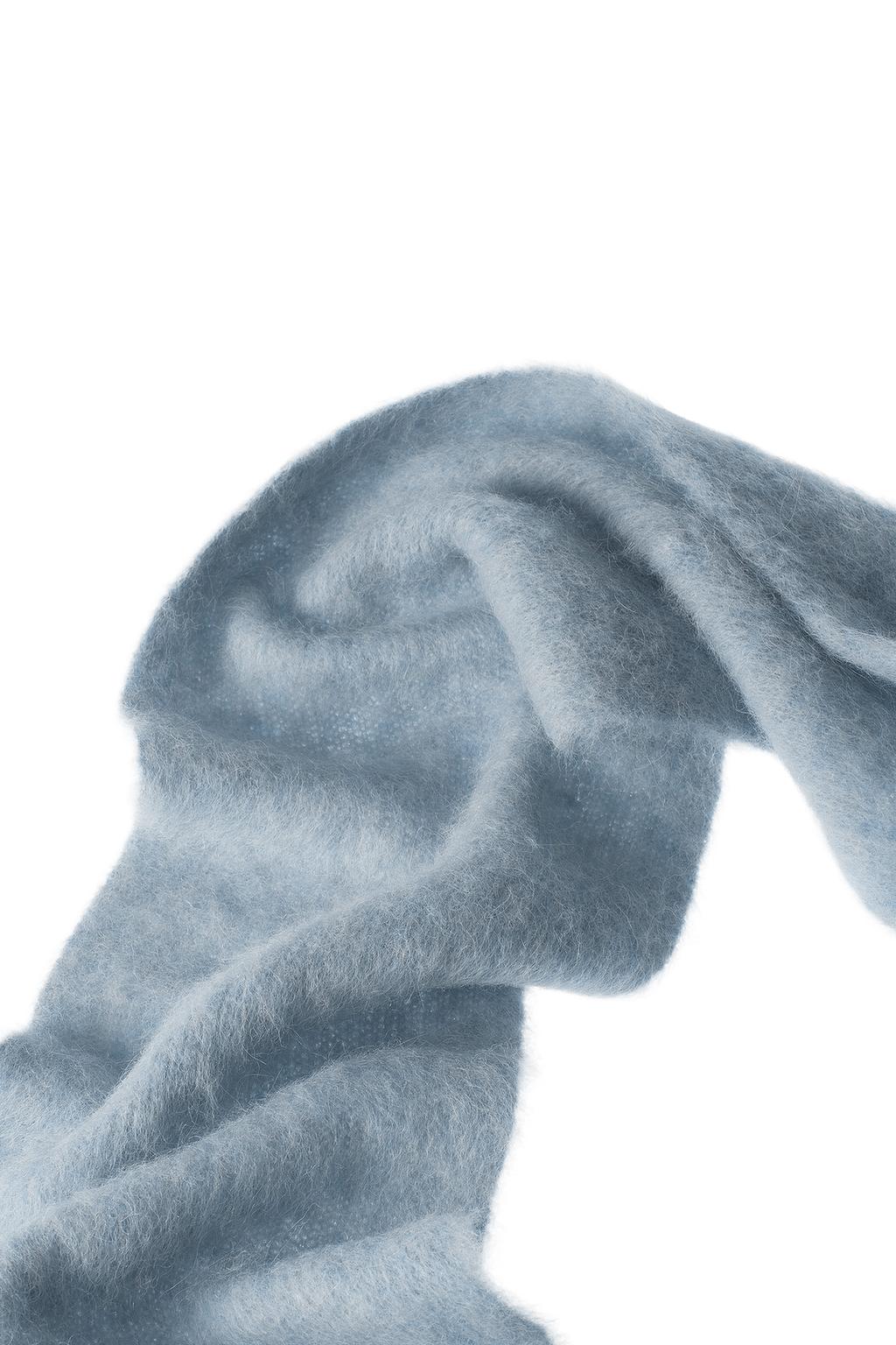 ТРИКОТАЖНЫЙ ШАРФ ИЗ СМЕСОВОЙ АЛЬПАКИ