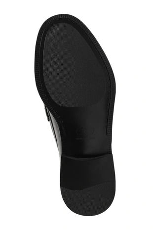 Кожаные лоферы с планкой