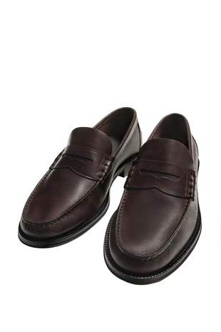 Кожаные лоферы с планкой- Заказать в России