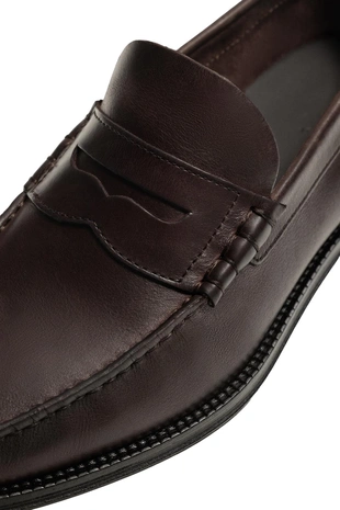 Кожаные лоферы с планкой- Заказать в России