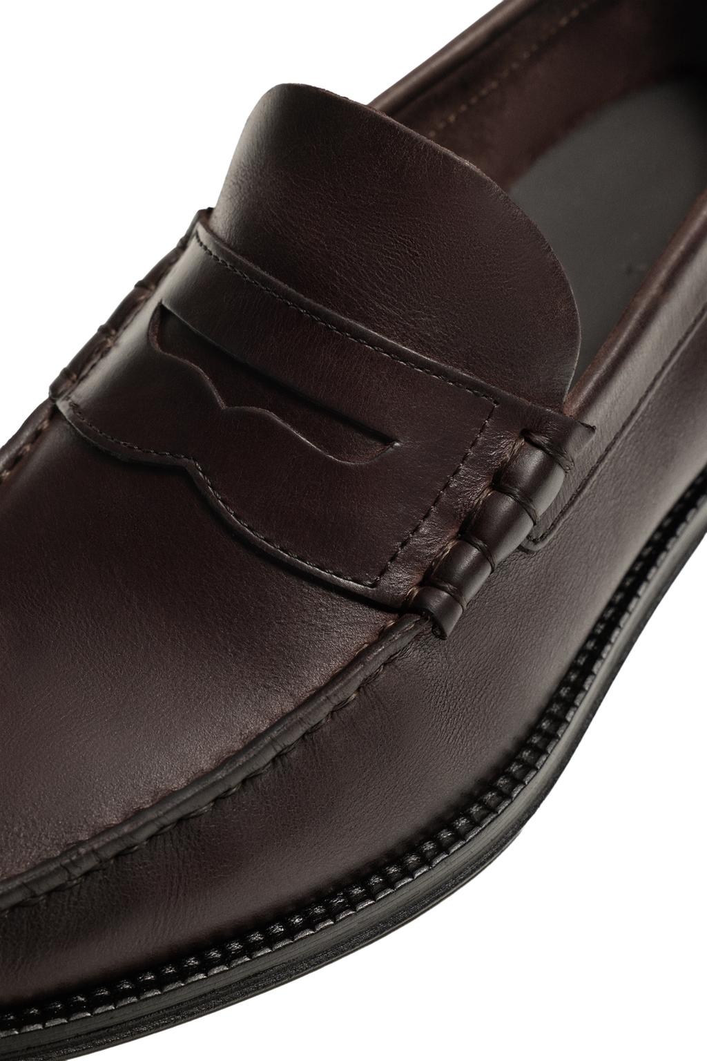 КОЖАНЫЕ ЛОФЕРЫ С ПЛАНКОЙ