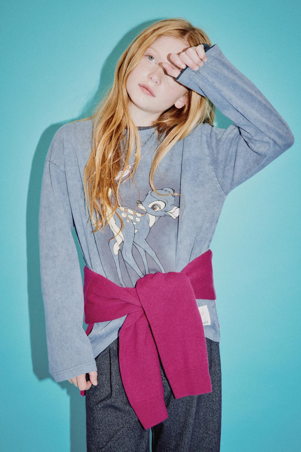 ФУТБОЛКА С ЭФФЕКТОМ ПОТЕРТОСТИ И ПРИНТОМ BAMBI © DISNEY