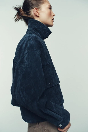 Бомбер из 100% кожи- Заказать в России