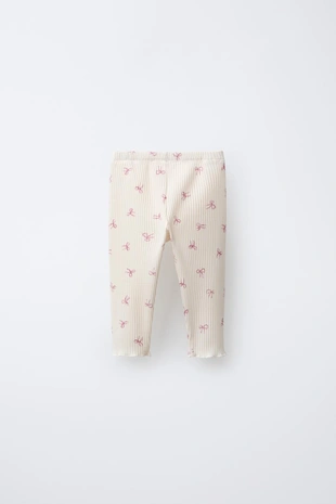 Легинсы в рубчик SOFT TOUCH с бантами- Заказать в России