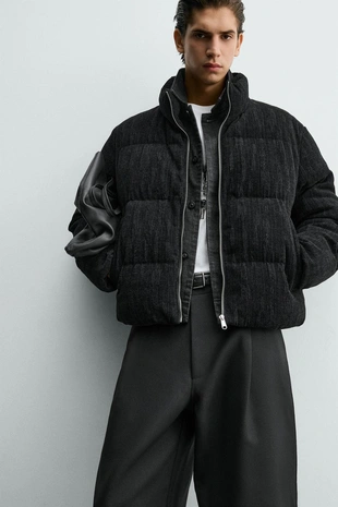 Укороченная стеганая куртка- Заказать в России