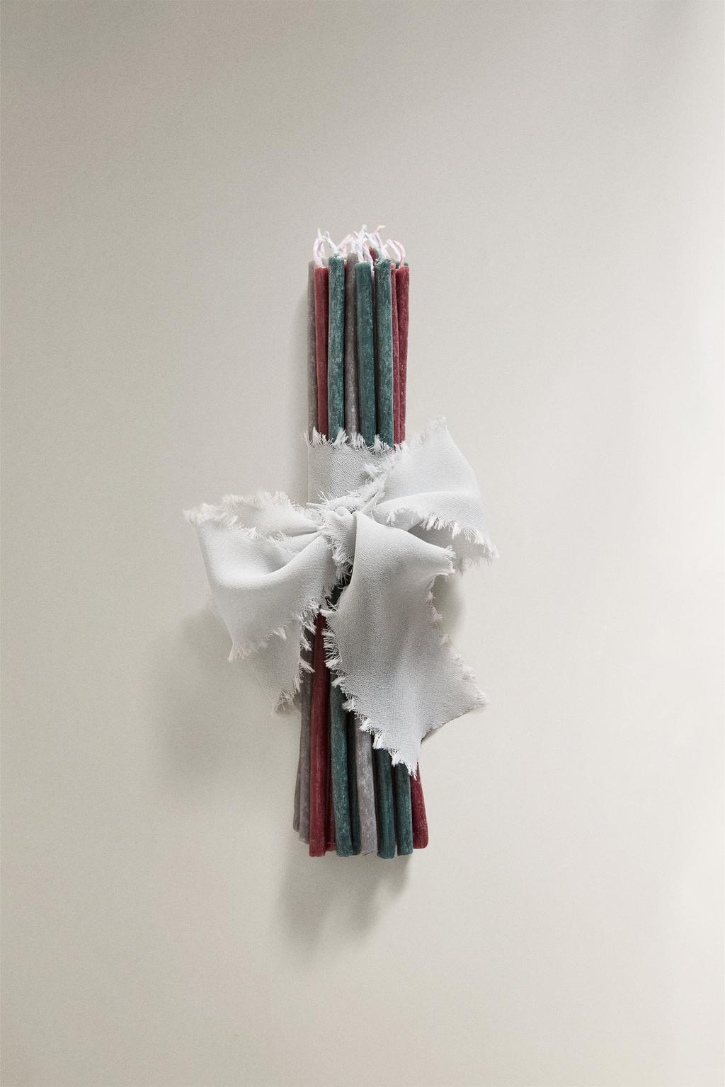 Набор из 20 длинных ароматизированных свечей с базиликовым ароматом