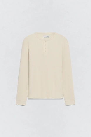 Рубашка с воротником HENLEY из вафельного трикотажа SOSHIOTSUKI X ZARA- Заказать в России