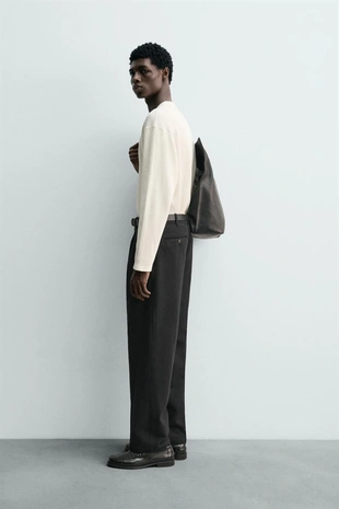 Футболка с воротником из ткани вафельного плетения- Заказать в России