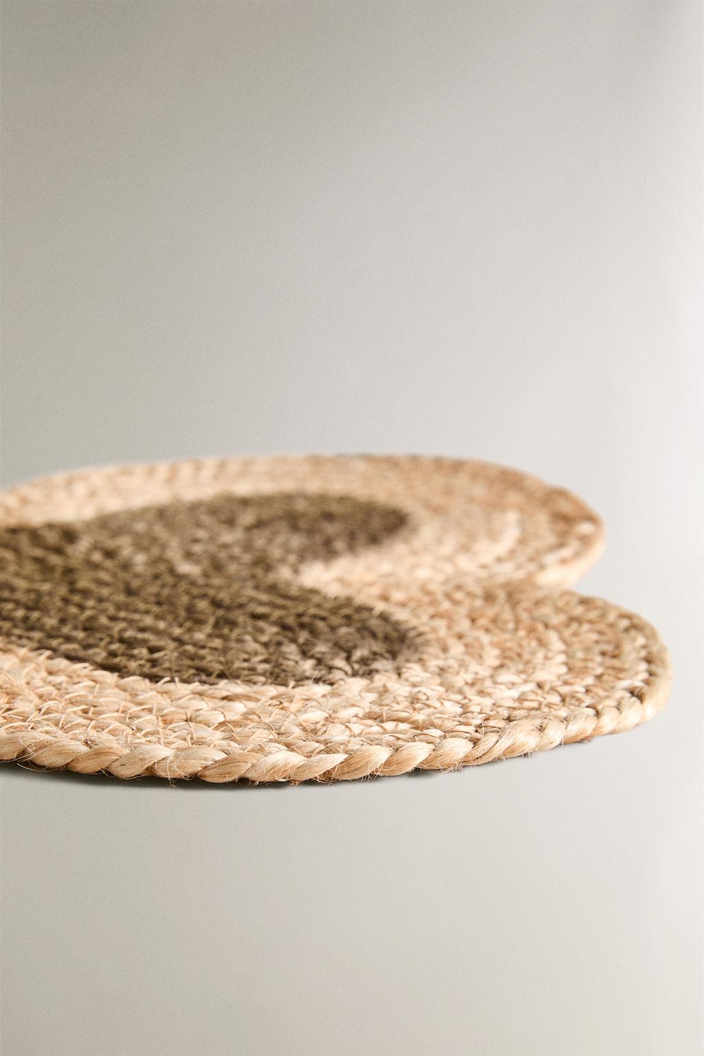 Коврик для питомца из джута в форме кости