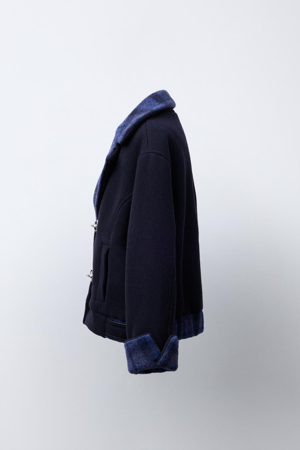 ПАЛЬТО ИЗ СМЕСОВОЙ ШЕРСТИ В КЛЕТКУ