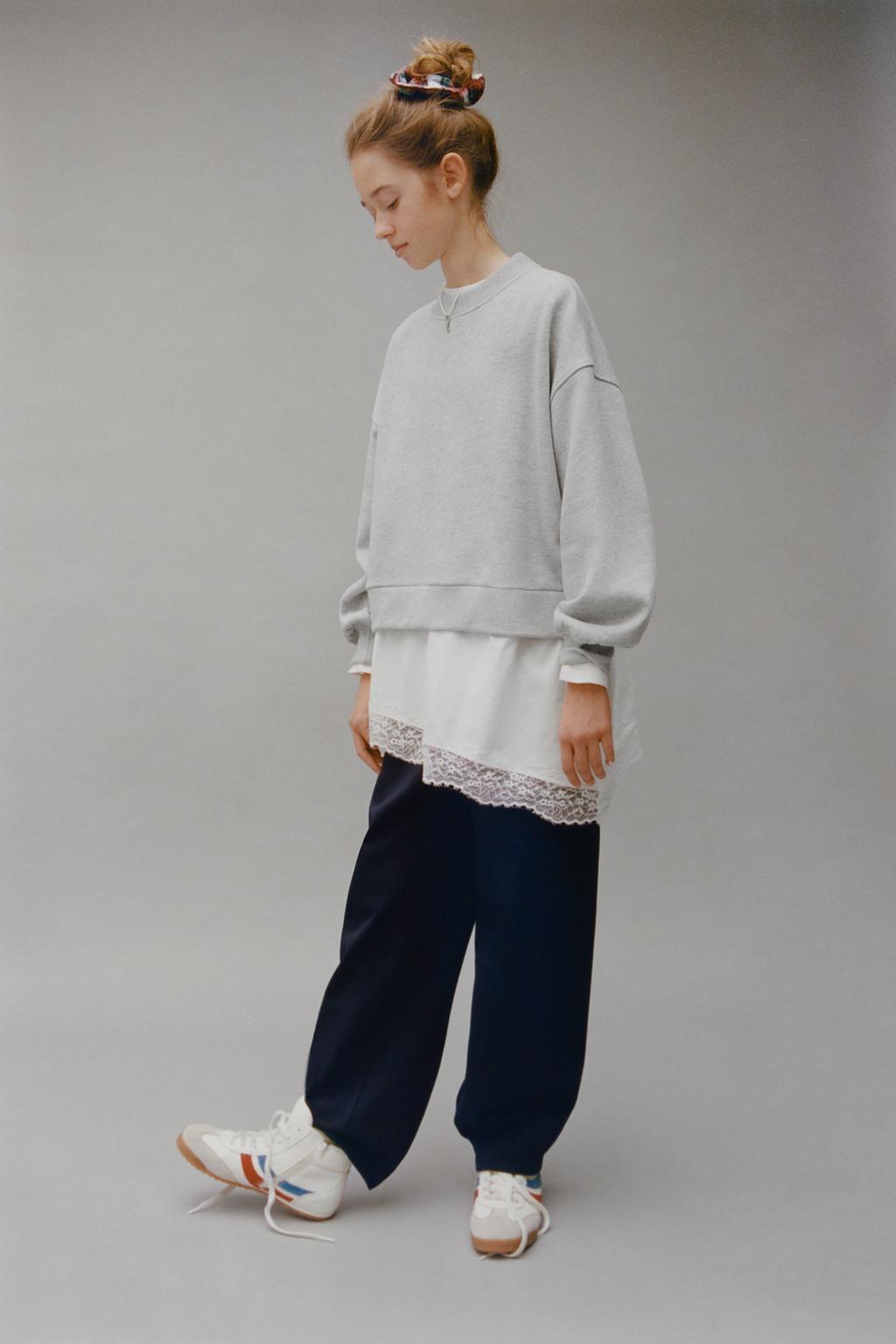 БРЮКИ BARREL ИЗ ТРИКОТАЖА РУБЧИК