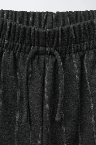 Брюки BARREL в полоску из ткани «пунто-рома»- Заказать в России