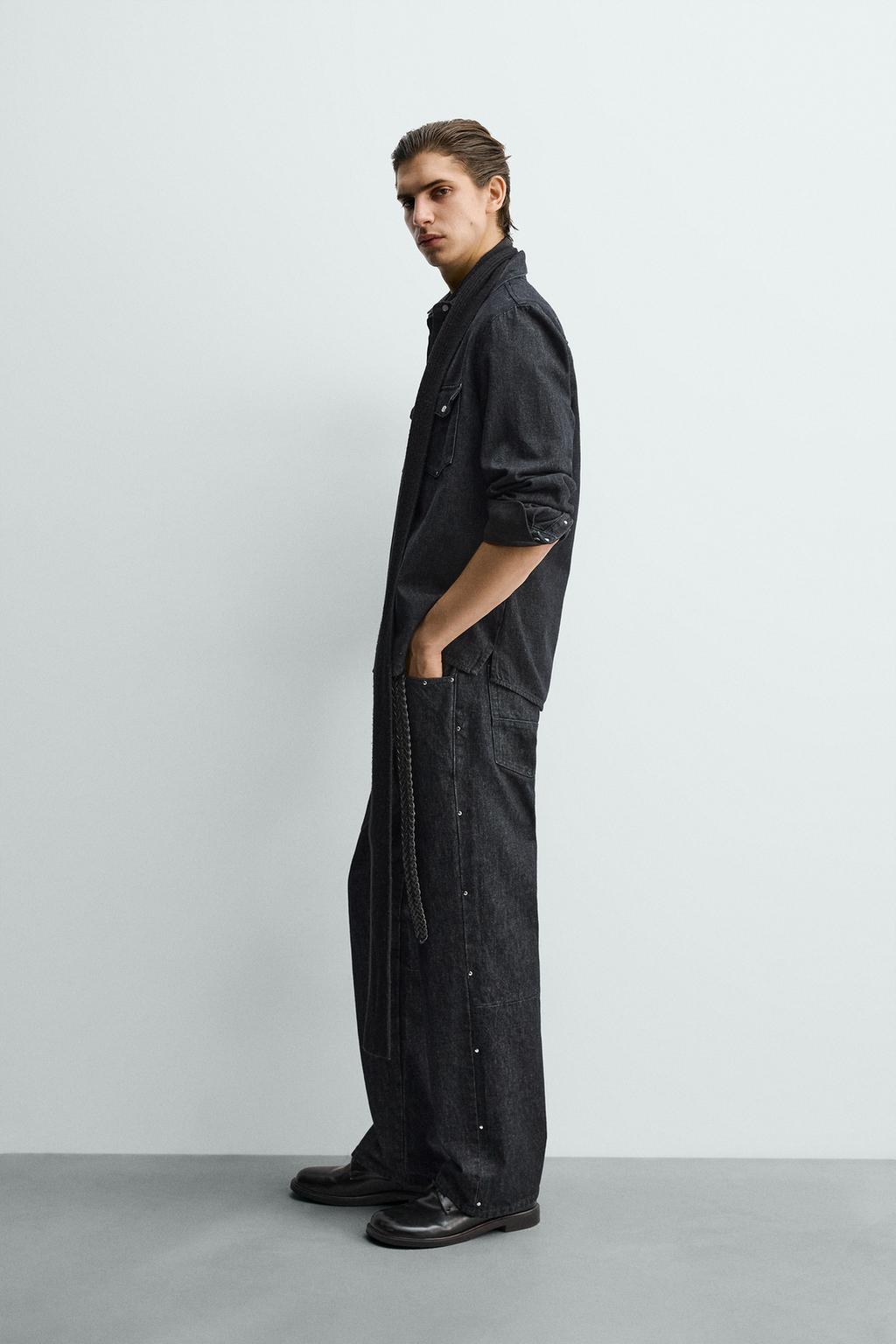 ДЖИНСЫ STRAIGHT FIT С ЗАКЛЕПКАМИ