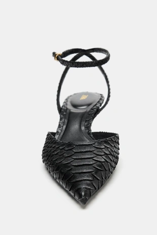 Туфли без задников с рельефным узором- Заказать в России