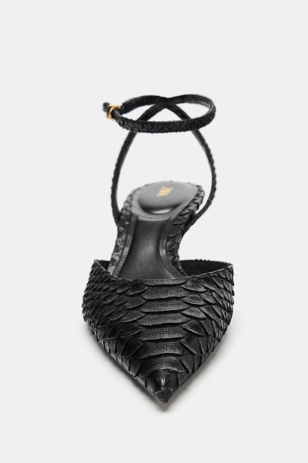 ТУФЛИ БЕЗ ЗАДНИКОВ С РЕЛЬЕФНЫМ УЗОРОМ