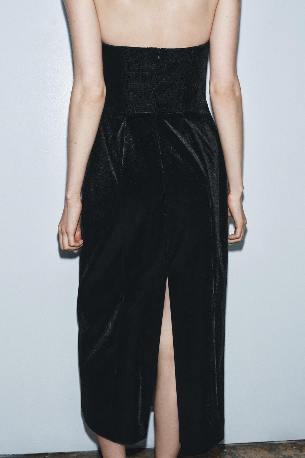 БАРХАТНОЕ ПЛАТЬЕ-БЮСТЬЕ ZW COLLECTION LIMITED EDITION