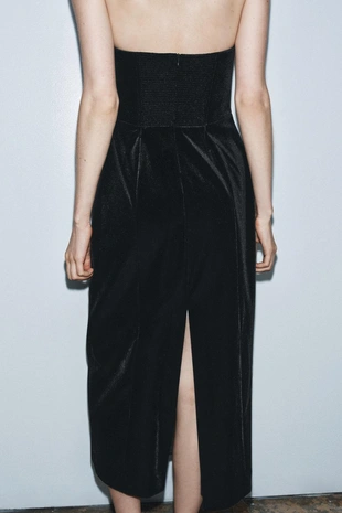 Бархатное платье-бюстье ZW COLLECTION LIMITED EDITION- Заказать в России