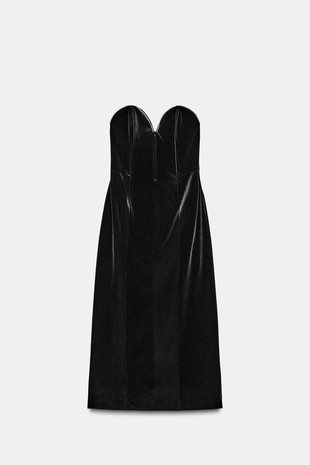 Бархатное платье-бюстье ZW COLLECTION LIMITED EDITION- Заказать в России