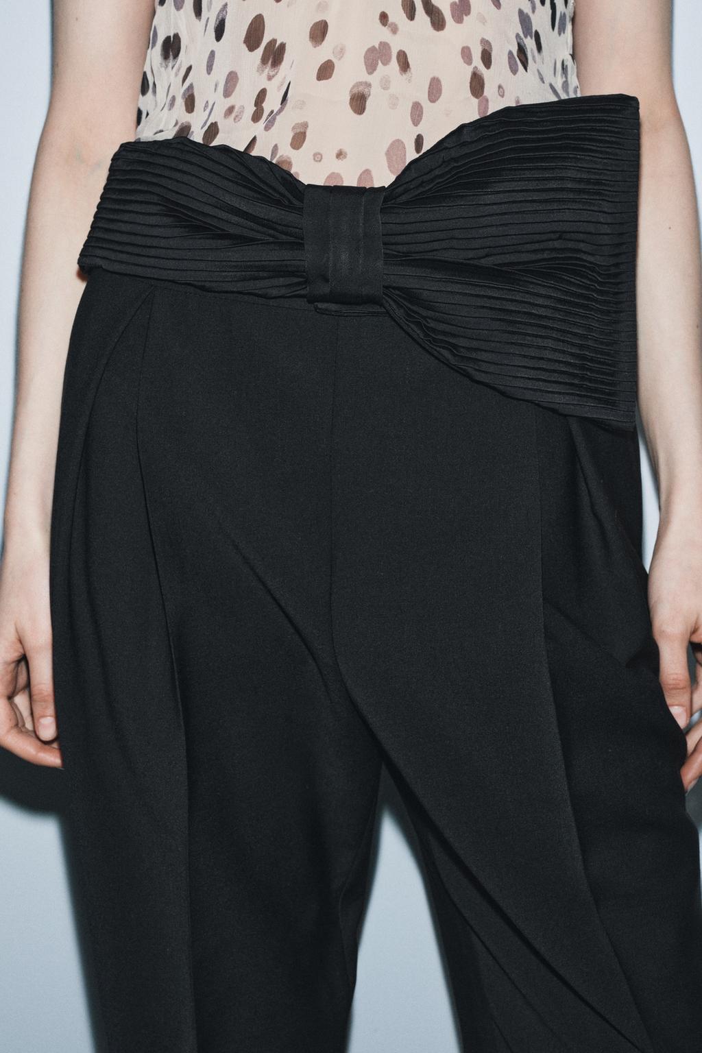 БРЮКИ С ПОЯСОМ-БАНТОМ — ZW COLLECTION LIMITED EDITION