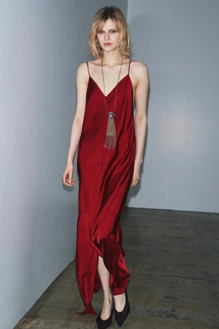 Атласное платье-комбинация из коллекции ZW- Заказать в России