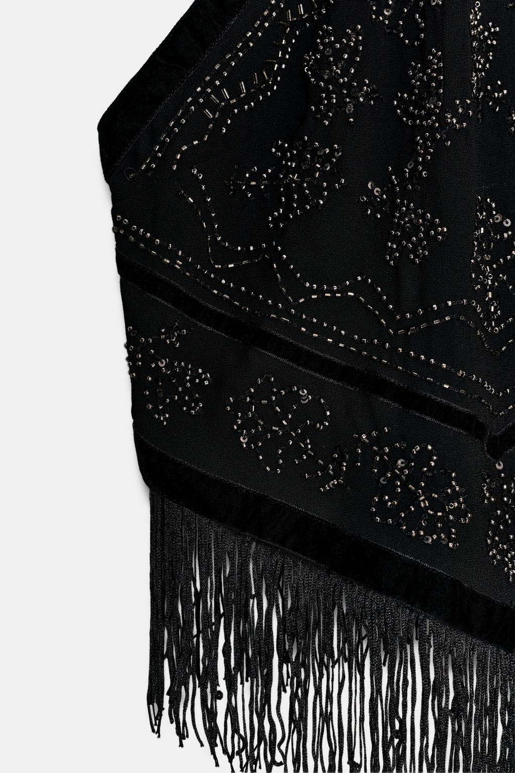 ТОП ИЗ ЖОРЖЕТА С ГОРЛОВИНОЙ ХАЛТЕР И БУСИНАМИ