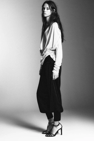 Блестящие бархатные брюки BAGGY- Заказать в России