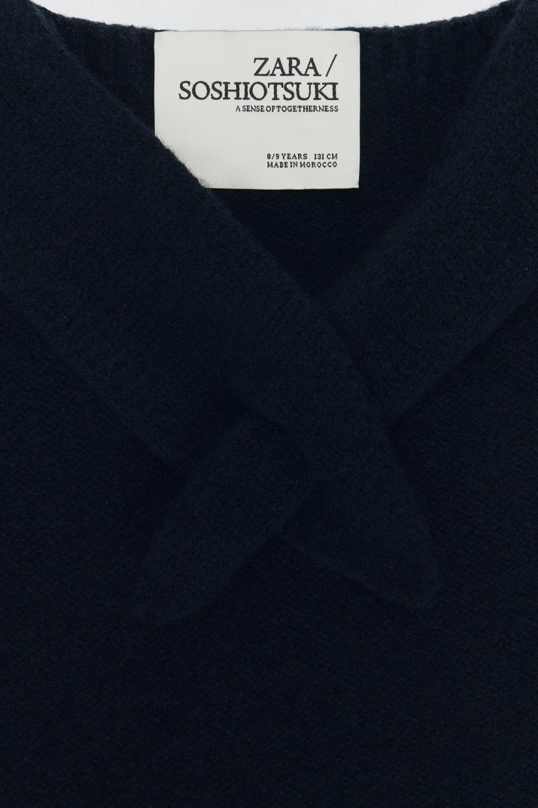 Вязанный снуд из шерсти soshiotsuki x zara