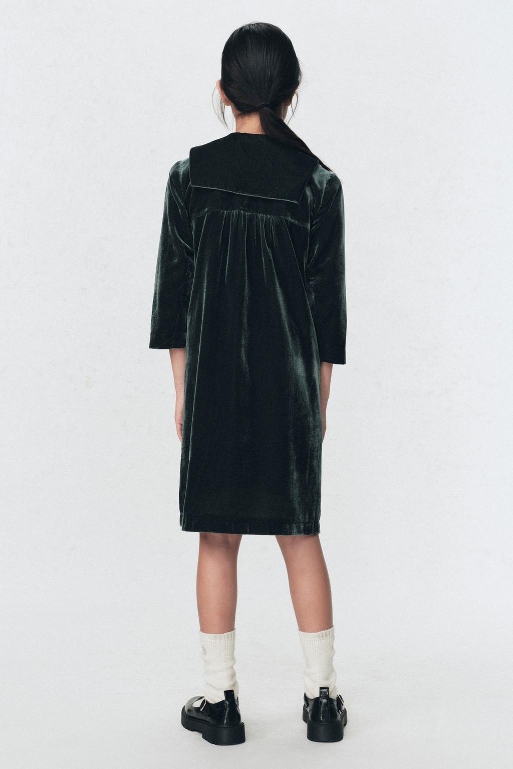 Бархатное платье с съемным шарфом soshiotsuki x zara