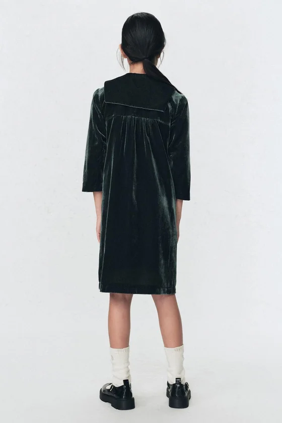 Бархатное платье с съемным шарфом Zara «Soshiotsuki»
