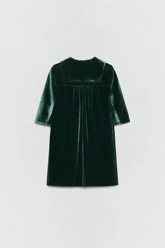 Бархатное платье с съемным шарфом Zara «Soshiotsuki»