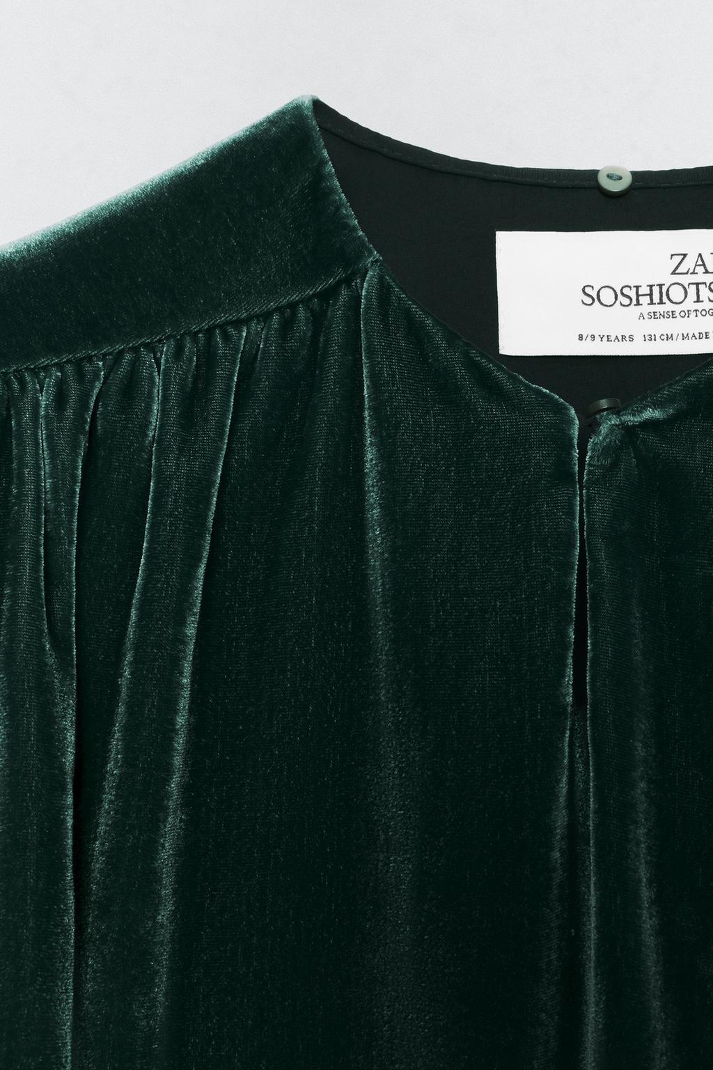 Бархатное платье с съемным шарфом soshiotsuki x zara