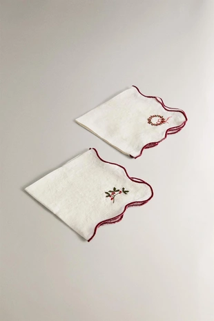 Набор рождественских гостевых полотенец (набор из 2)- Заказать в России