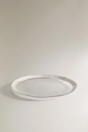 Стеклянный подставной блюдце с золотым краем- Заказать в России