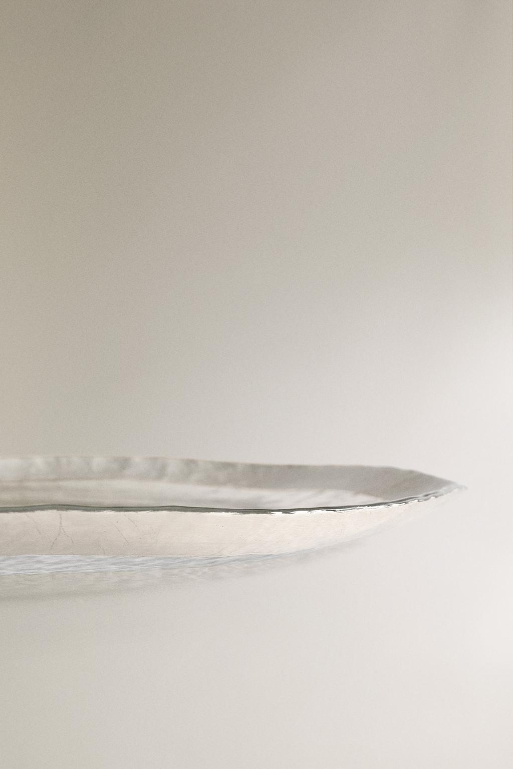 Стеклянный подставной блюдце с золотым краем