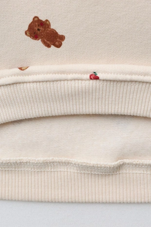 Vanilla | 6061/501/727 - Zara Толстовка с принтом «медвежата»