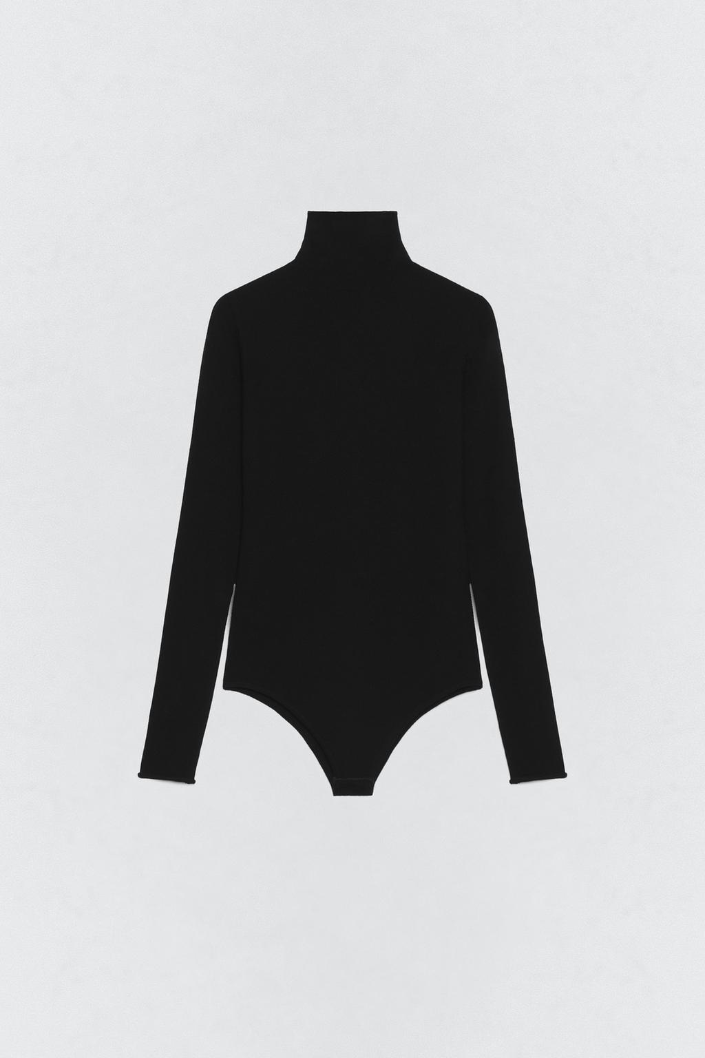 Боди с высоким воротником из шерстяно-полиэфирной смеси soshiotsuki x zara