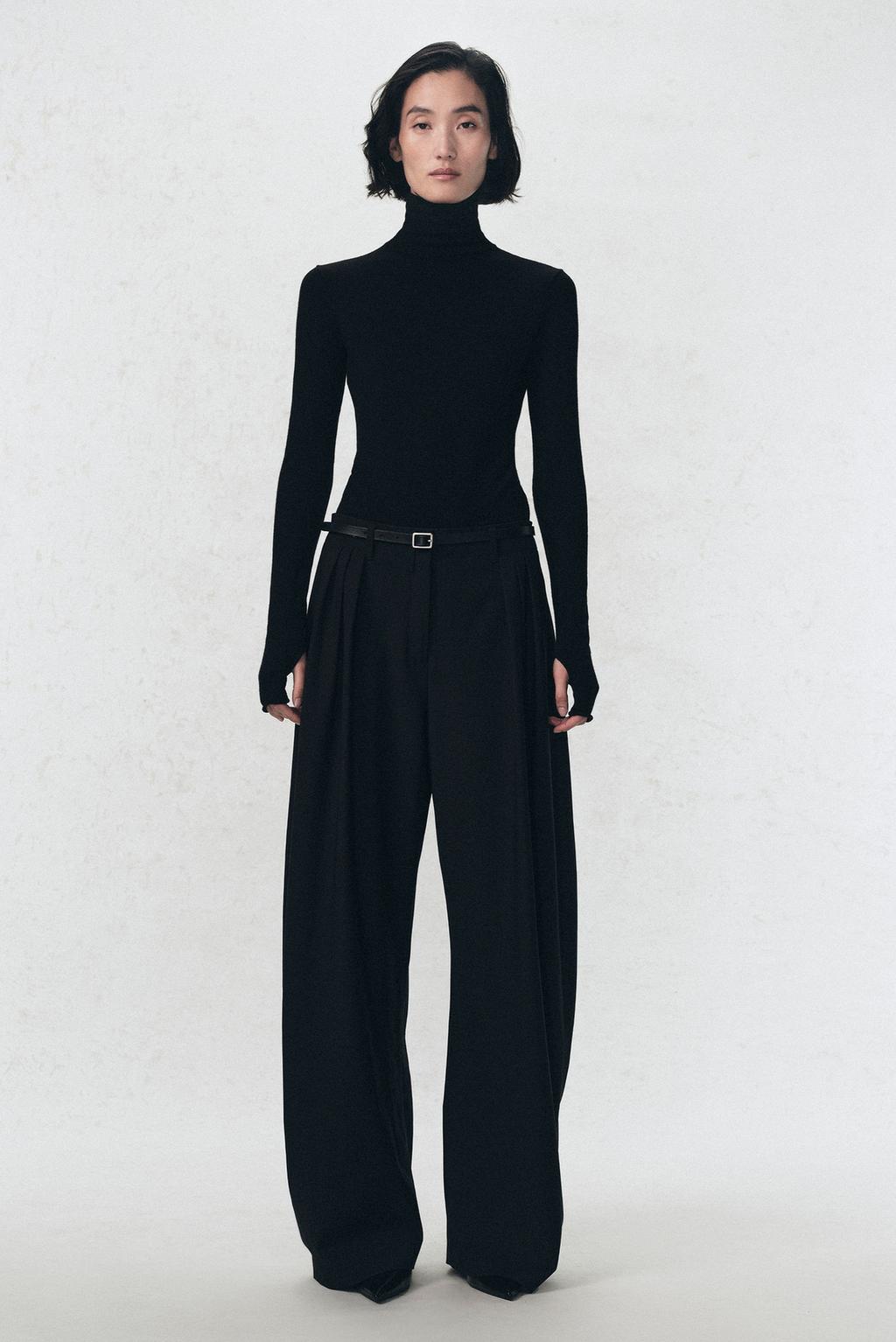 Боди с высоким воротником из шерстяно-полиэфирной смеси soshiotsuki x zara