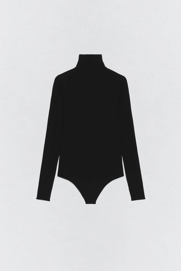 Боди с высоким воротником из шерстяно-хлопковой смеси soshiotsuki x zara