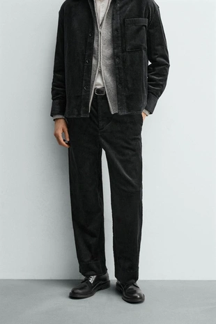 Вельветовые брюки свободного кроя