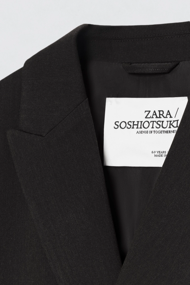 Пиджак приталенный с двубортной застежкой soshiotsuki x zara