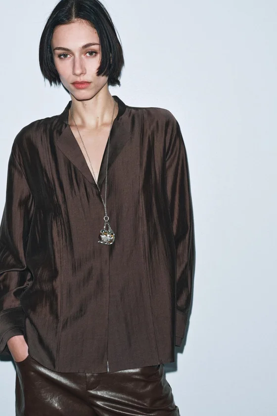 СТРУЯЩАЯСЯ РУБАШКА коллекция Zara «ZW»