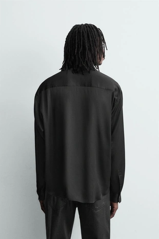 Рубашка струящегося покроя с банданой- Заказать в России