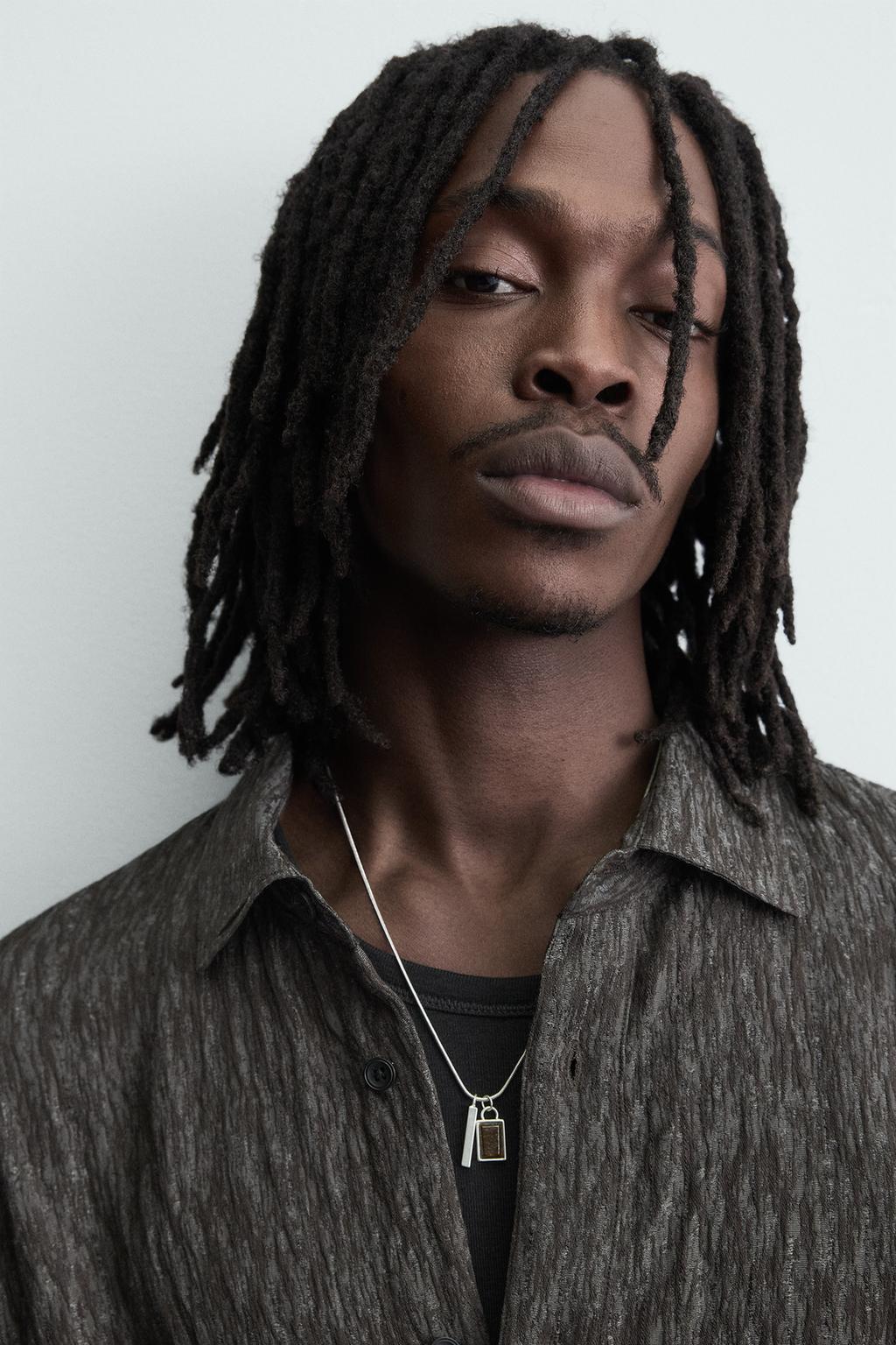 РУБАШКА СТРУЯЩЕГОСЯ ПОКРОЯ JACQUARD