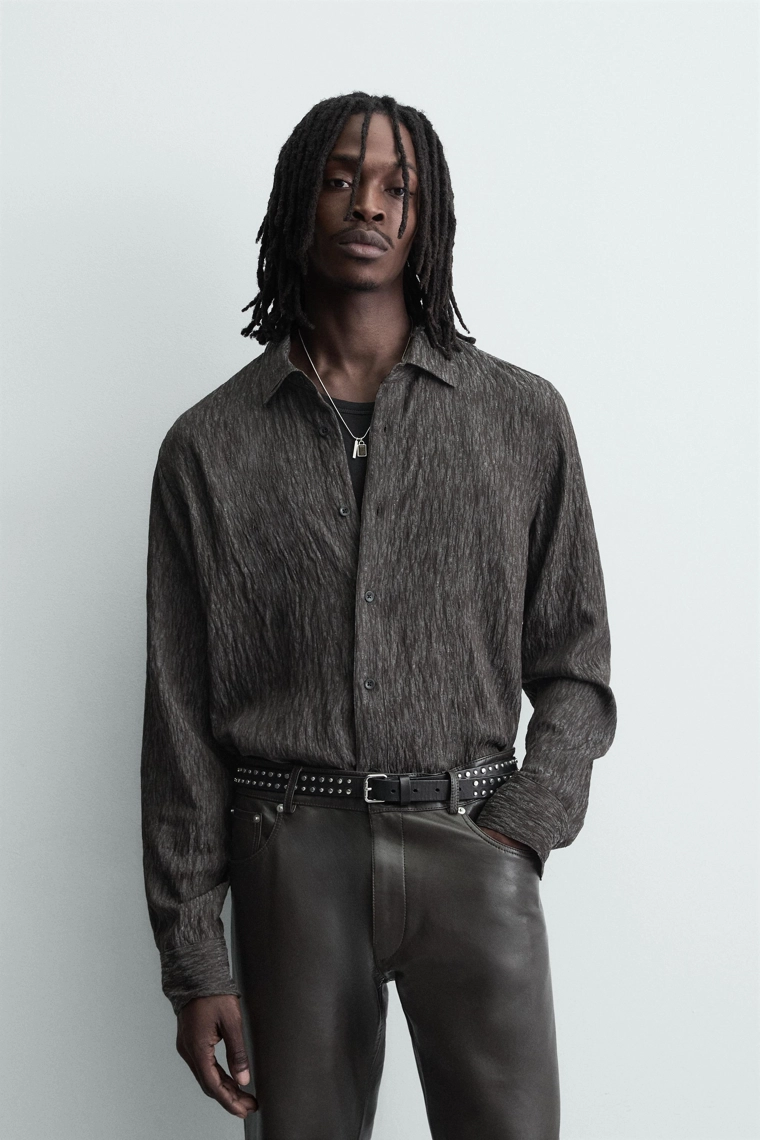 Рубашка с жаккардовым узором