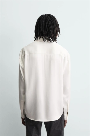 Рубашка с банданой струящегося покроя- Заказать в России