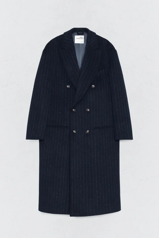 Пальто с крупной полоской в стиле OVERSIZE от SOSHIOTSUKI X ZARA- Заказать в России